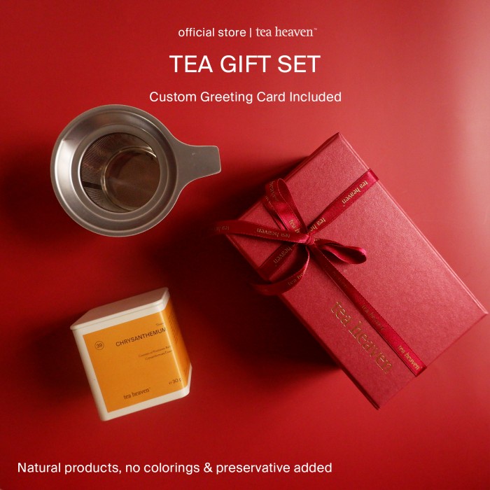 

(COD) Tea Hampers Gift Set / Paket Teh Christmas / Imlek / Tea Heaven - PaketA+strainer
