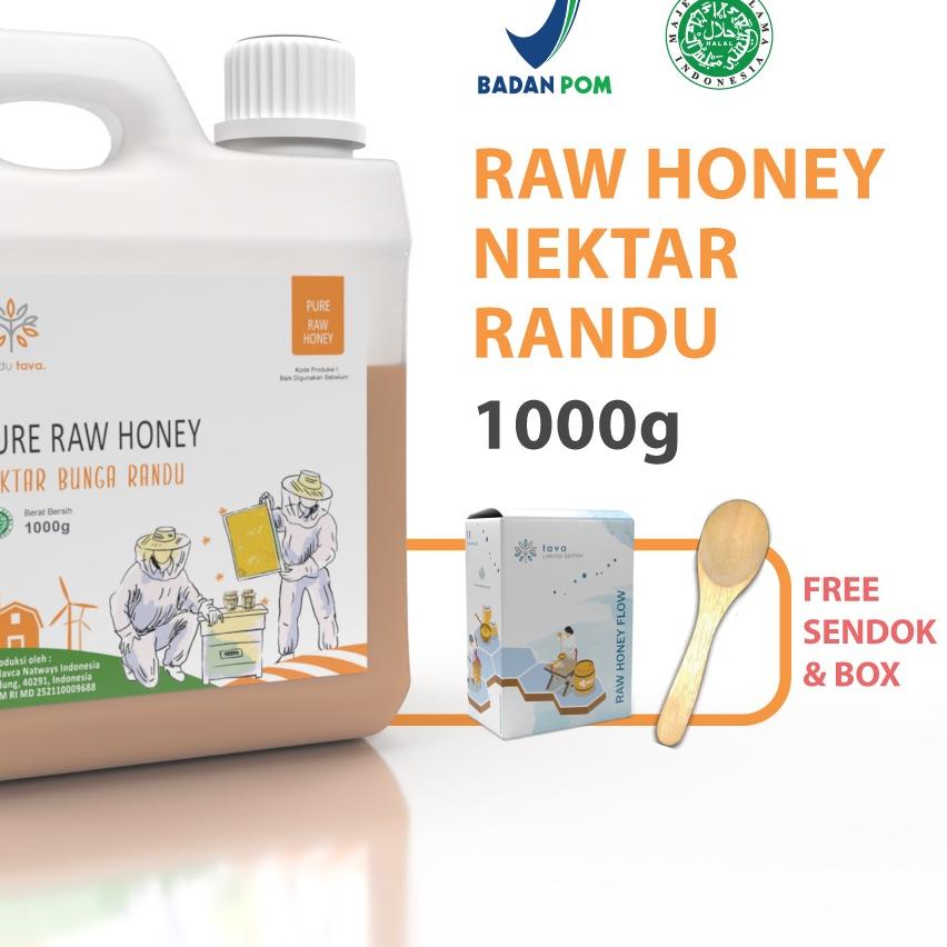 

☃ Murni Asli Tava Nektar Randu 1kg Grade A 100% Alami Pure Natural Raw Honey ►