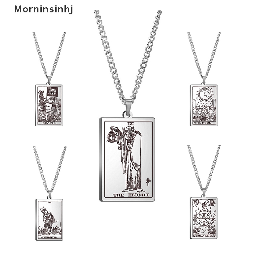 Mornin Kartu Tarot Klasik Liontin Kalung Tarot Cigano Ramalan Kalung Perhiasan id