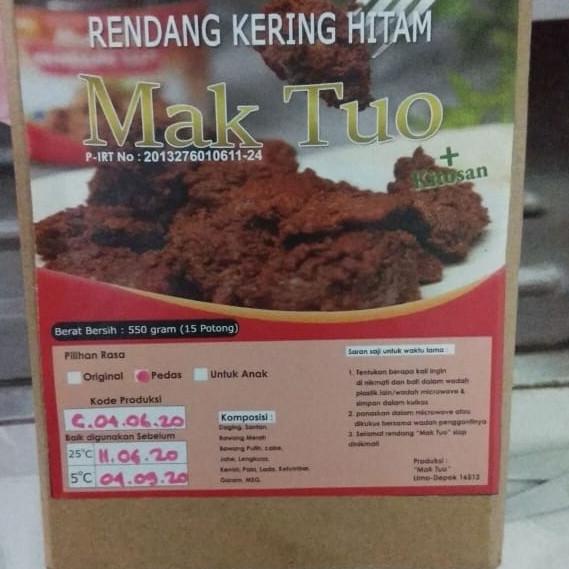 

Rendang Maktuo Original 550gr isi 15 potong TERLARIS