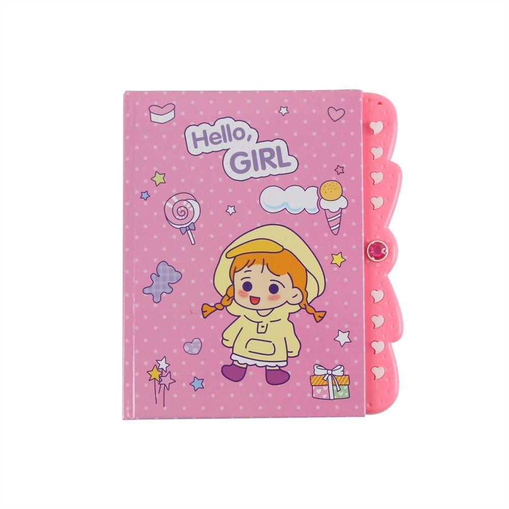 NICKOLAS1 Password Diary Anak Hadiah Perlengkapan Sekolah Animals Small Dengan Kunci Kawaii Notepad