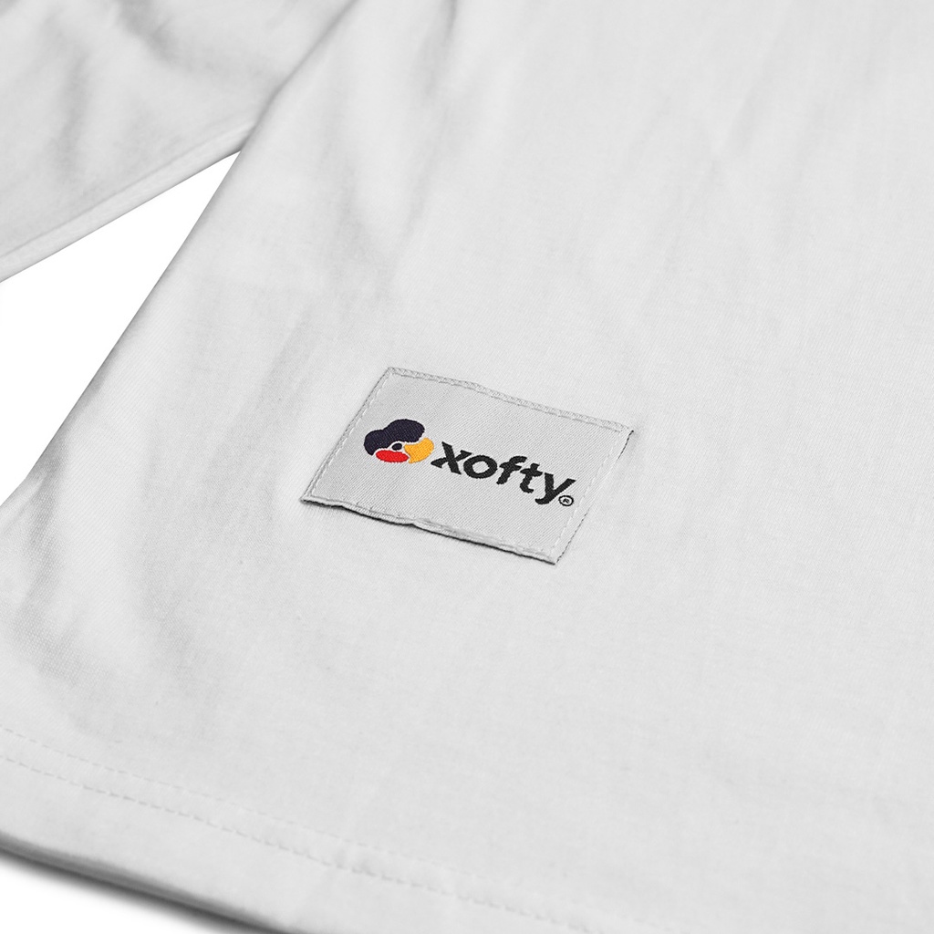 Xofty Kaos Long Sleeve Tees Regular Fit Pria Dan Wanita Doom White