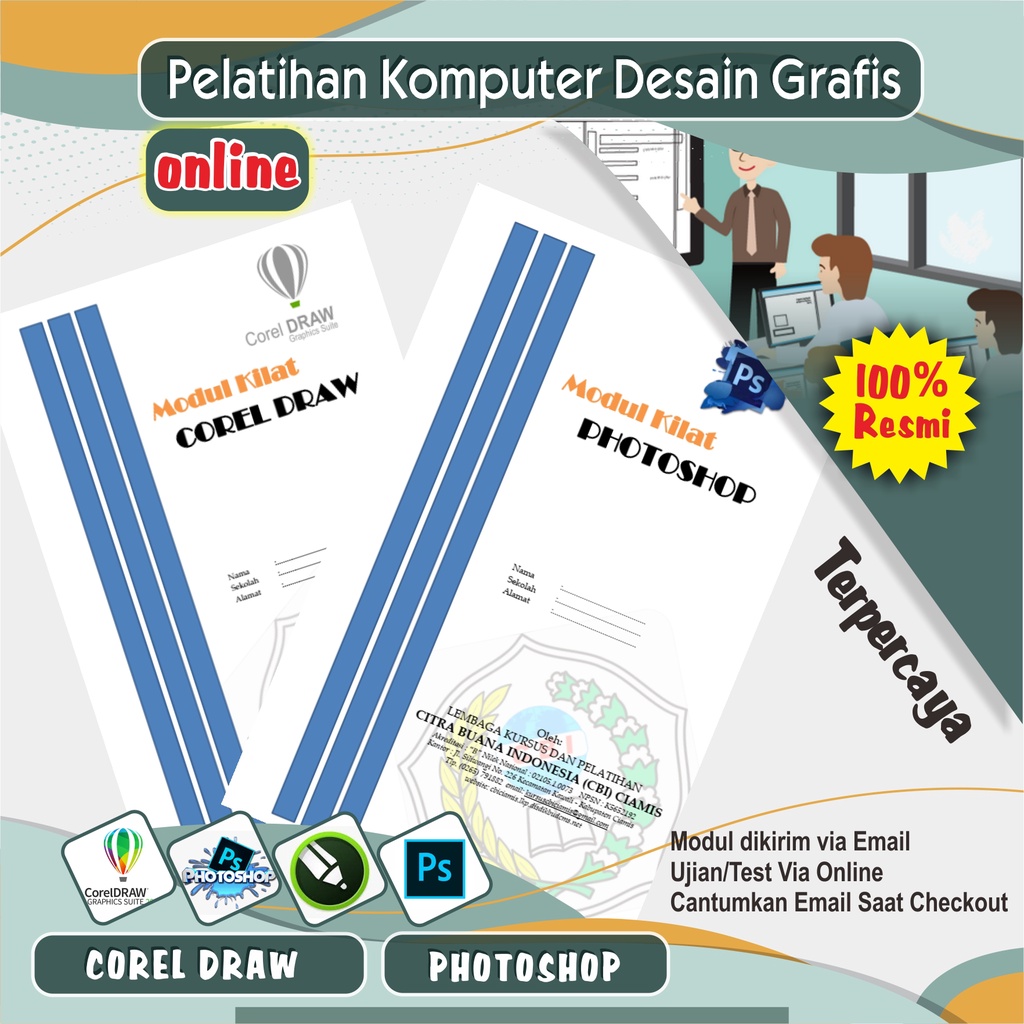

PELATIHAN KOMPUTER DESAIN GRAFIS, SERTIFIKASI KOMPETENSI, UJIAN ONLINE