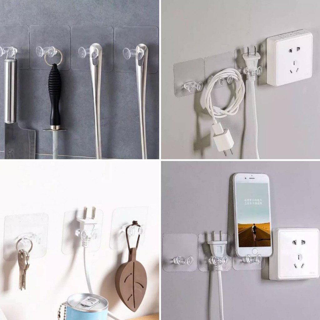 GP Single Plug Holder Gantungan Kabel Cable Wire Hanger Clip Orginizer / Hook Gantungan Colokan Kabel Casan HP