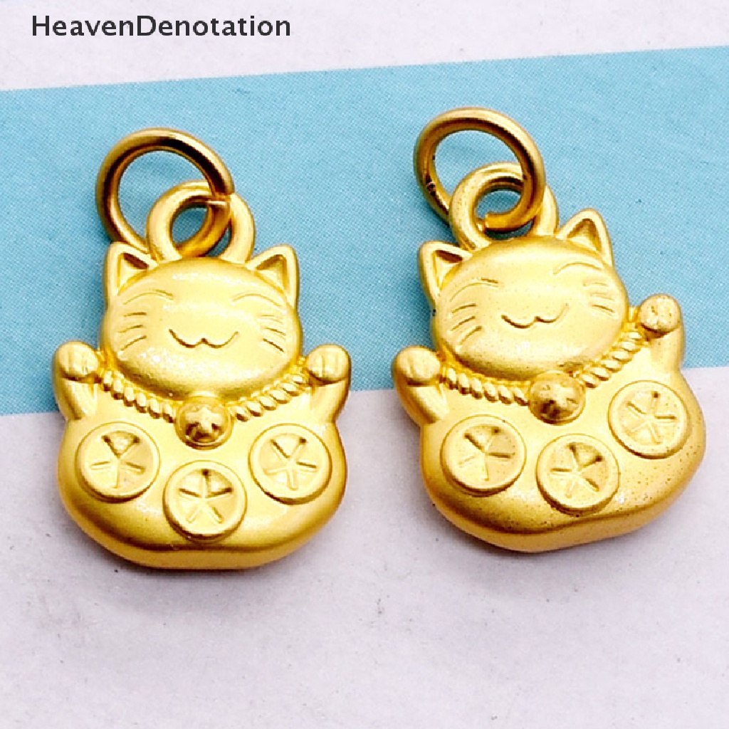 [HeavenDenotation] Pesona Kucing Beruntung Lucu DIY Membuat Perhiasan Liontin Buatan Tangan Kerajinan Hewan Untuk Anting Kalung Gelang Handmade HDV