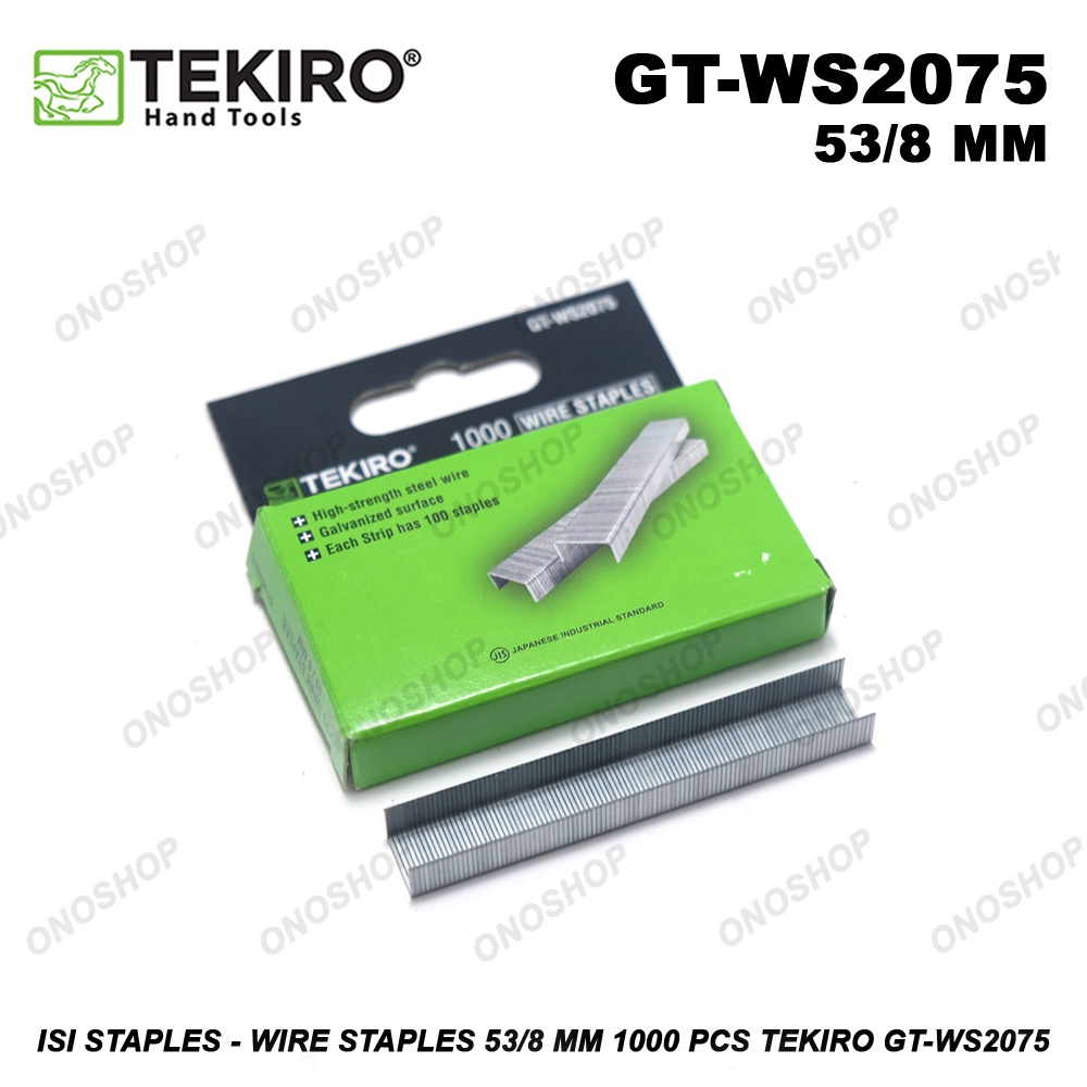 

Isi Staples - Wire Staples 53/8 mm 1000 Pcs Tekiro GT-WS2075