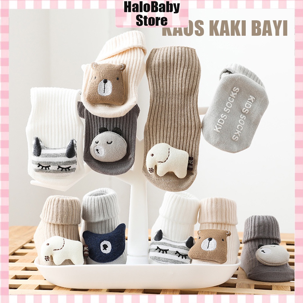 Halo Baby Kaus kaki anak bayi/Kaos Kaki Panjang/ Prewalker Bayi Karakter anti-slip