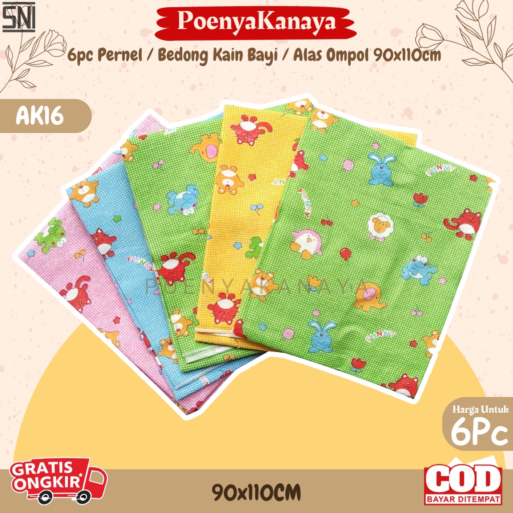 Grosir 6pc Pernel / Bedong Kain Bayi / Alas Ompol 90x110cm AK16