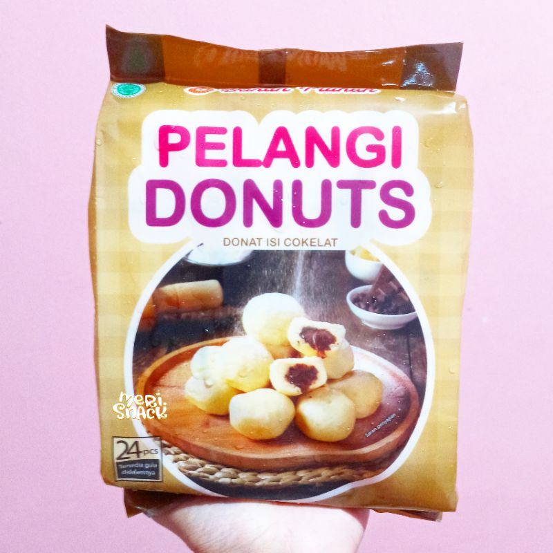 

Donat Pelangi Isi Coklat / Bomboloni Isi 24 / Donat Frozen / Pelangi Donuts / Donat Kentang
