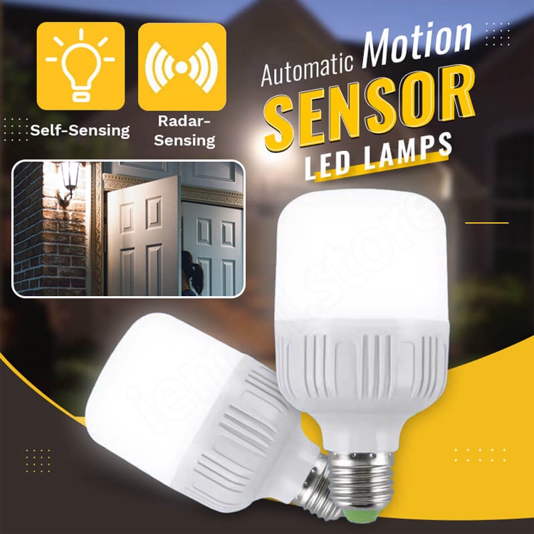 Bohlam Bola Lampu LED Sensor Radar Automatic Motion Sensor 220V Outdoor Teras Jalan LED Lights 10W/15W Light Control Bulb Corridor Koridor Sensor Light  12W 7W Fitting E27