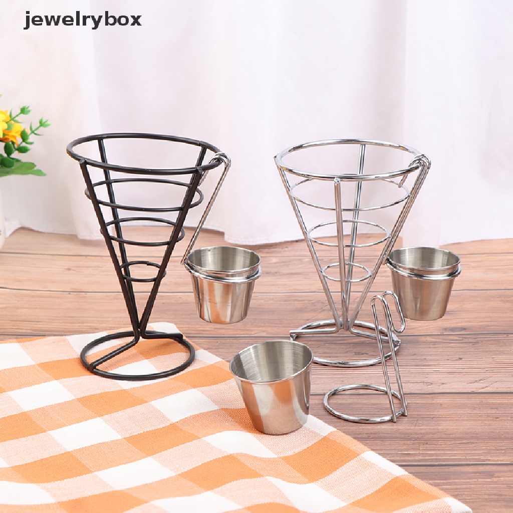 [jewelrybox] 1pcs French Fry Stand Cone Keranjang Tempat Kentang Goreng Ikan Dan Keripik Dan Appetizers Boutique