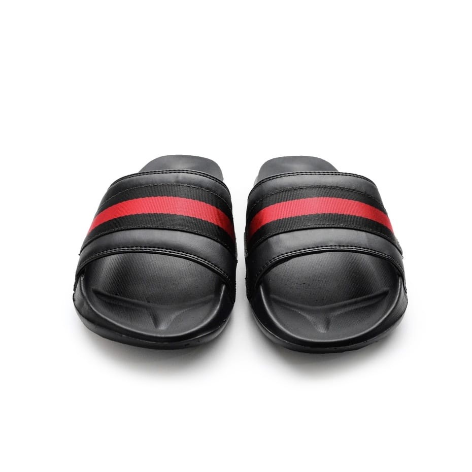 Sun Casual - Prime Black / Red | Slippers Slide | Sandal Pria