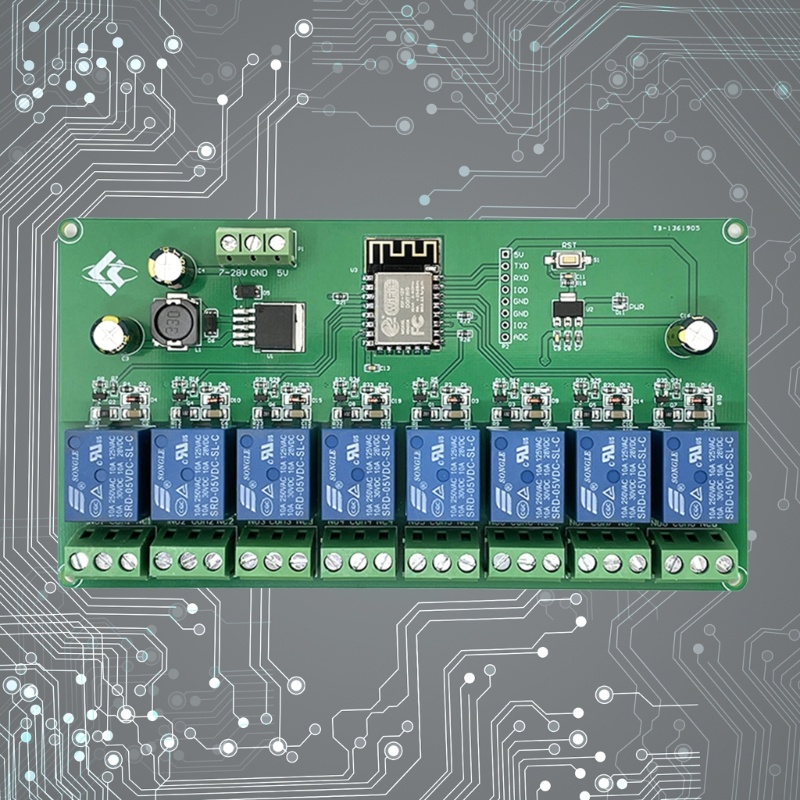 Modul Relay WiFi zzz ESP8266 5V Kontrol 8channel Untuk Sistem Otomasi Rumah