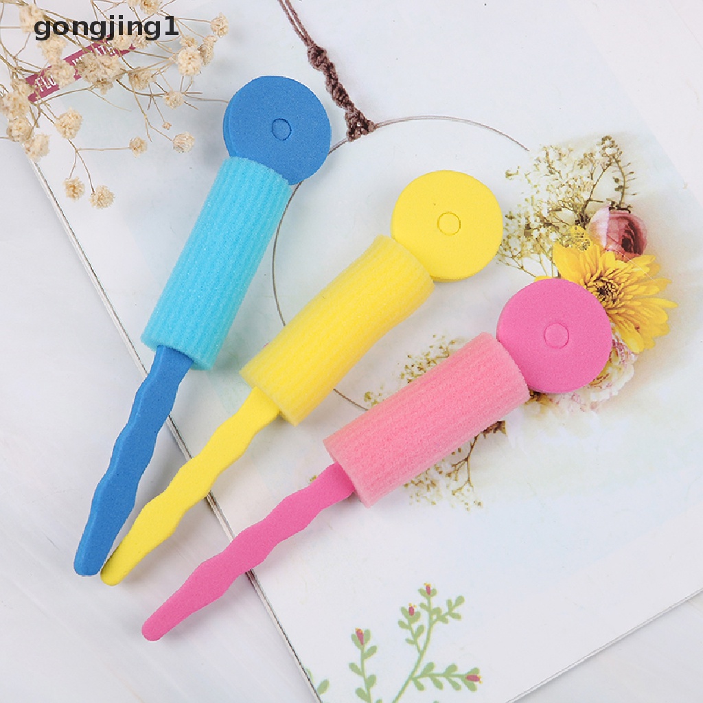 Ggg 3Pcs Spons Busa Lembut DIY styling hair rollers Batang Fleksibel hairstyling curler ID