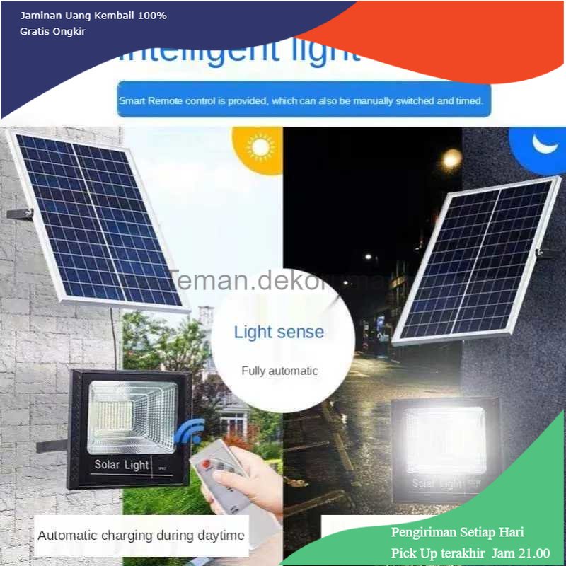 TD - LMP OOBEST Lampu Dinding Solar Sensor Cahaya Waterproof 144 LED Cool White - OB144