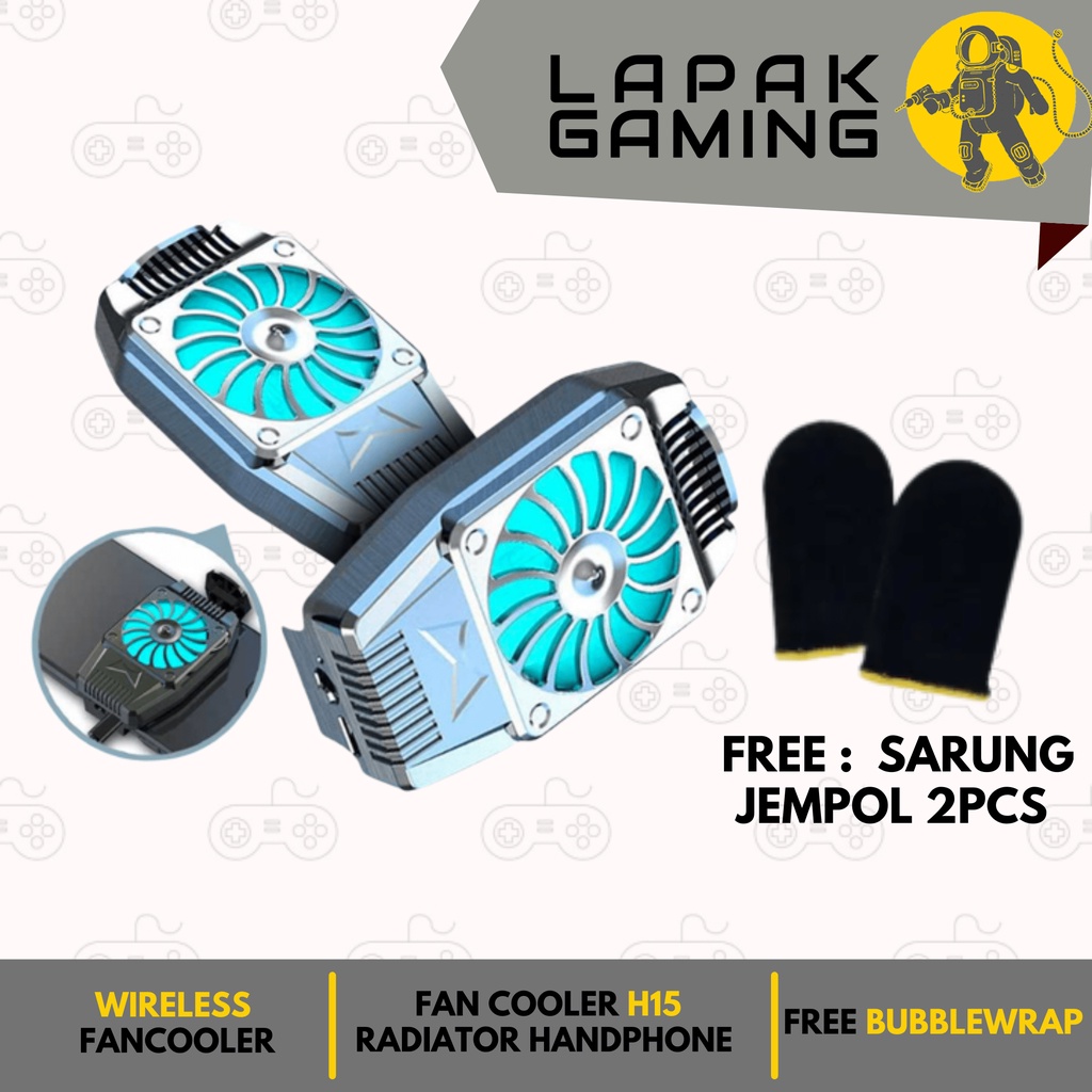 [FREE SARUNG JEMPOL] WIRELESS FAN COOLER HP RGB H15 PENDINGIN HP KIPAS HP GAMING COOLING PAD COOLING FAN COOLER RECHARGEABLE