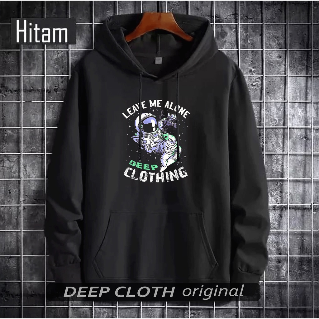 Sweater hoodie pria distro DEEPCLOTH warna hitam authentic hooddie korean style sweater hodie pria distro hodiie hijau