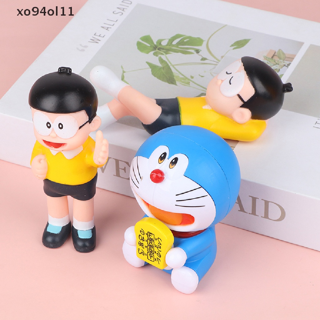 Xo Anime Doraemon Family Figure Model Mainan Mainan Dekorasi Pemandangan Taman OL