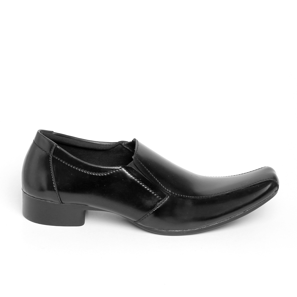 TR003 | Sepatu Slip On Hitam Tanpa Tali Pantofel Pria Casual Kerja Formal Kantor Original Laki | FORIND Terraforma