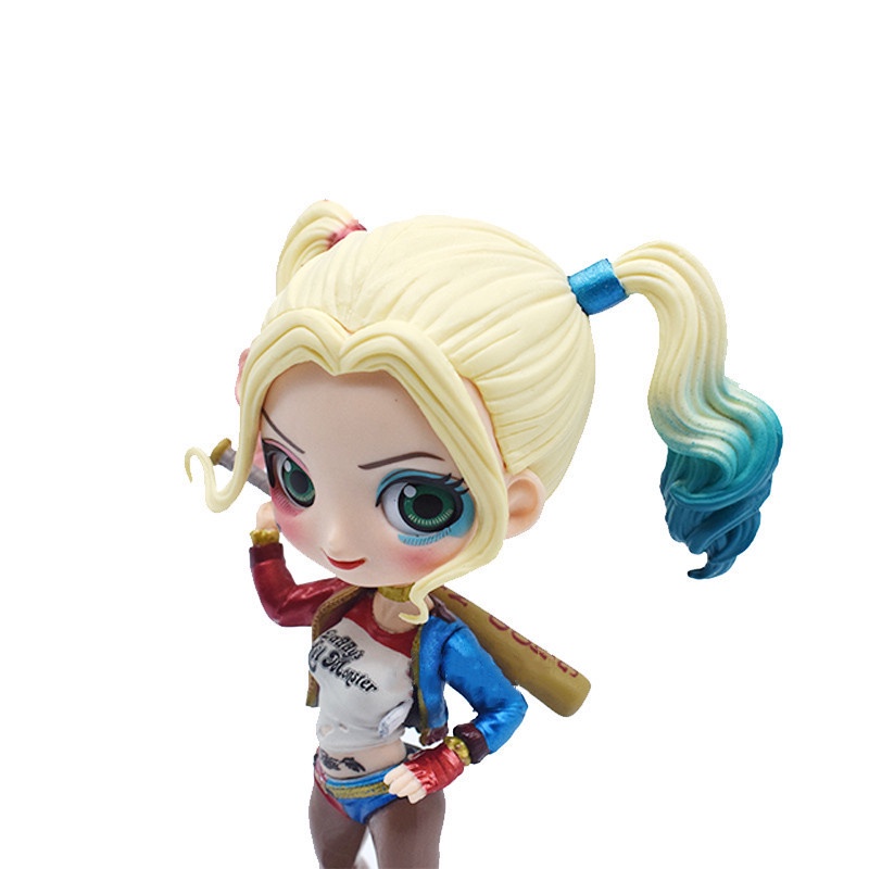 1pcs Anime Wonder Woman Harley Quinn Angka Boneka PVC Mata Besar Model Princess Dekorasi Kue Mainan Untuk Anak Perempuan