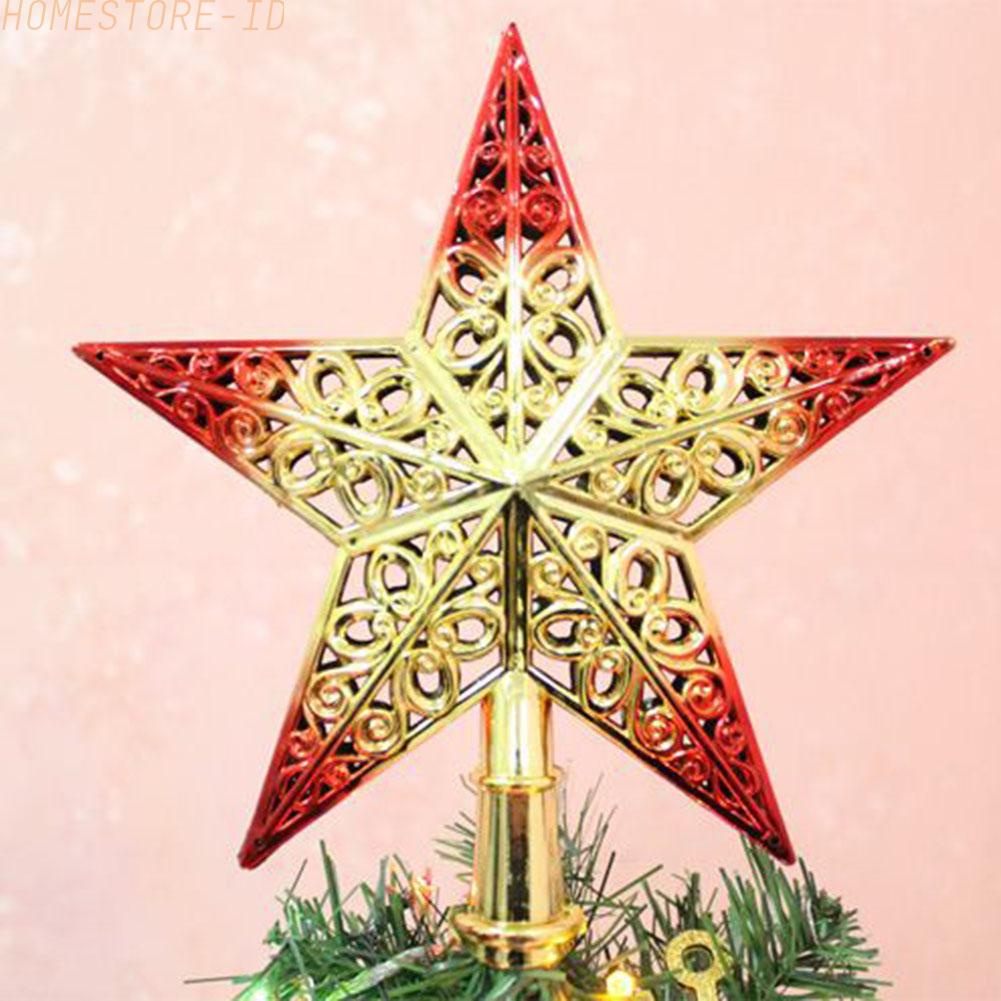 Pohon Natal Top Bintang Kelap Kelip Gantung High Quality Hiasan Dekorasi