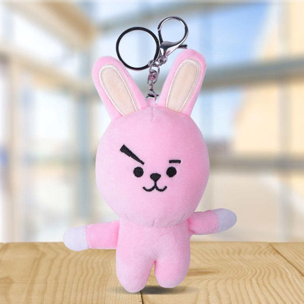 Timekey KPOP BTS BT21 Plush Toy Keychain Boneka Mainan Lembut Dekorasi Rumah Kantor A7K5