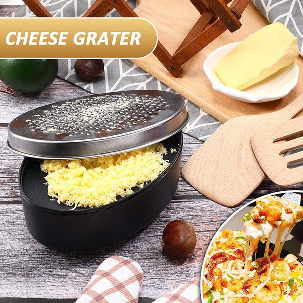 Solighter Cheese Shredder Pengupas Buah Sayur Stainless Steel Dengan Tutup