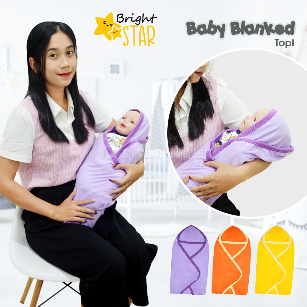 Selimut Topi Bayi Selimut Tidur BABY STAR [75 cm x 68 cm] Selimut Bayi Newborn Alas Tidur Bayi BSS-222 Selimut Bayi Tebal Baby Blanket Selimut Hoodie Hoodie Blanket Perlengkapan tidur bayi kamar bayi