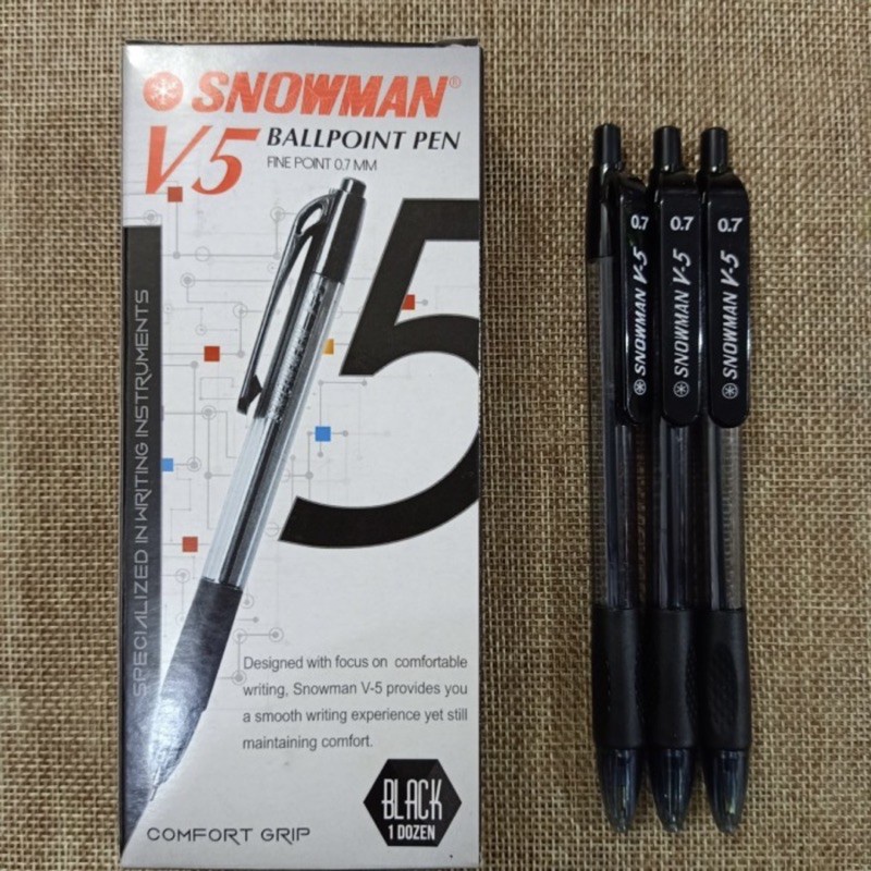 

Terlaris ✨ -Ballpoint Snowman V5 Hitam 0.7mm- 2.2.23