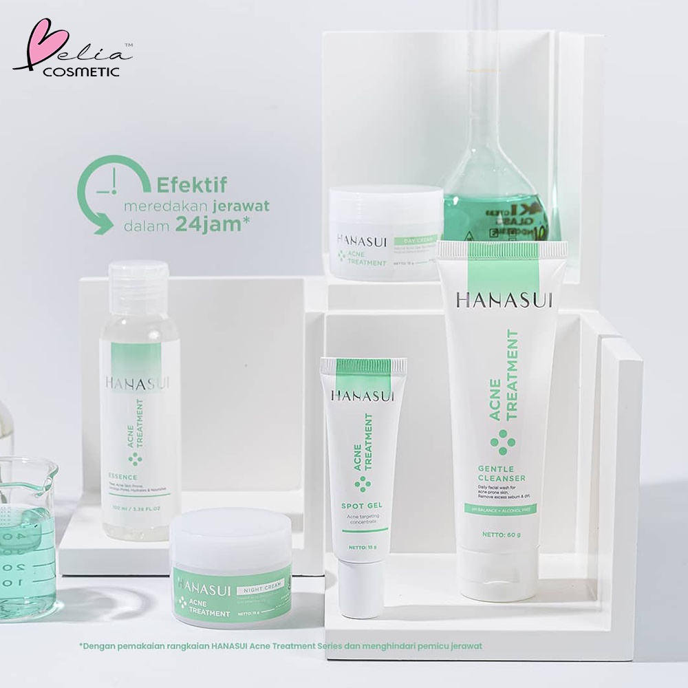 ❤ BELIA ❤ HANASUI SKINCARE Set | Flawless Glow 10 Set | Acne Treatment Series  Set | Free Pouch | BPOM