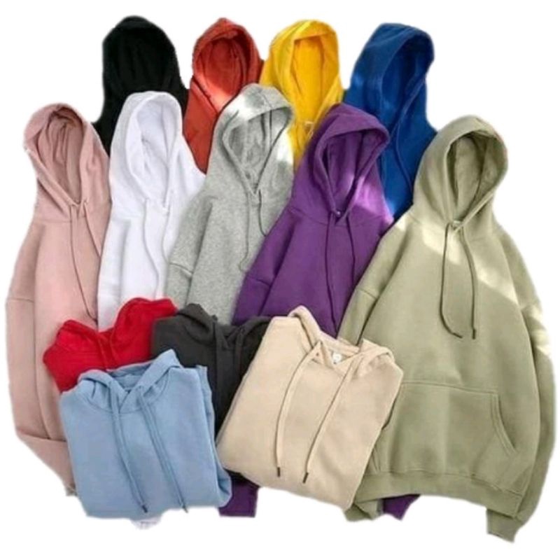 COD Jaket Sweater Hoodie Polos PRIA WANITA jumpper Hoodie polos Kualitas Distro/ sweater polos jaket