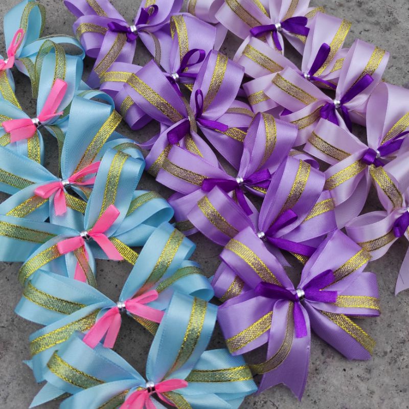 

PITA SATIN 10CM siap pasang/ Warna bebas pilih/ pita besek siap pasang/ pita kado/ pita hampers