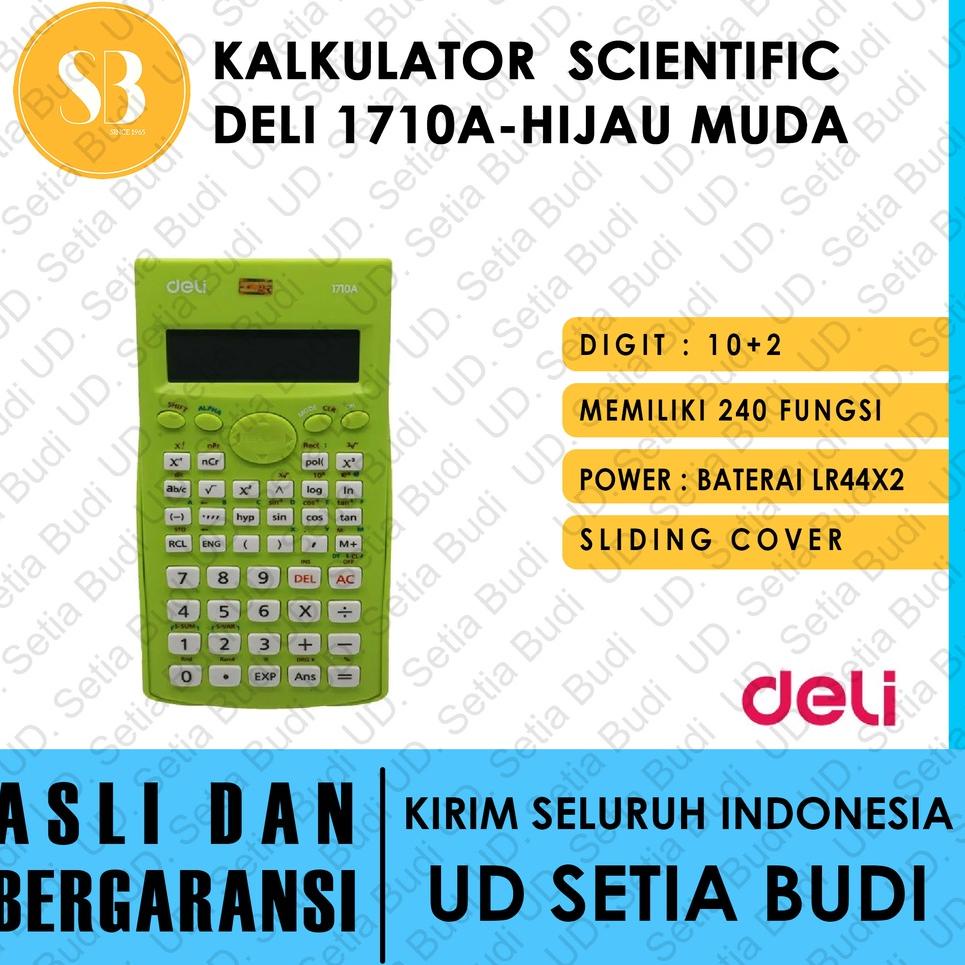 

J81 Kalkulator Scientific Deli 1710A asli dan bergaransi WOW BANGET ヱ