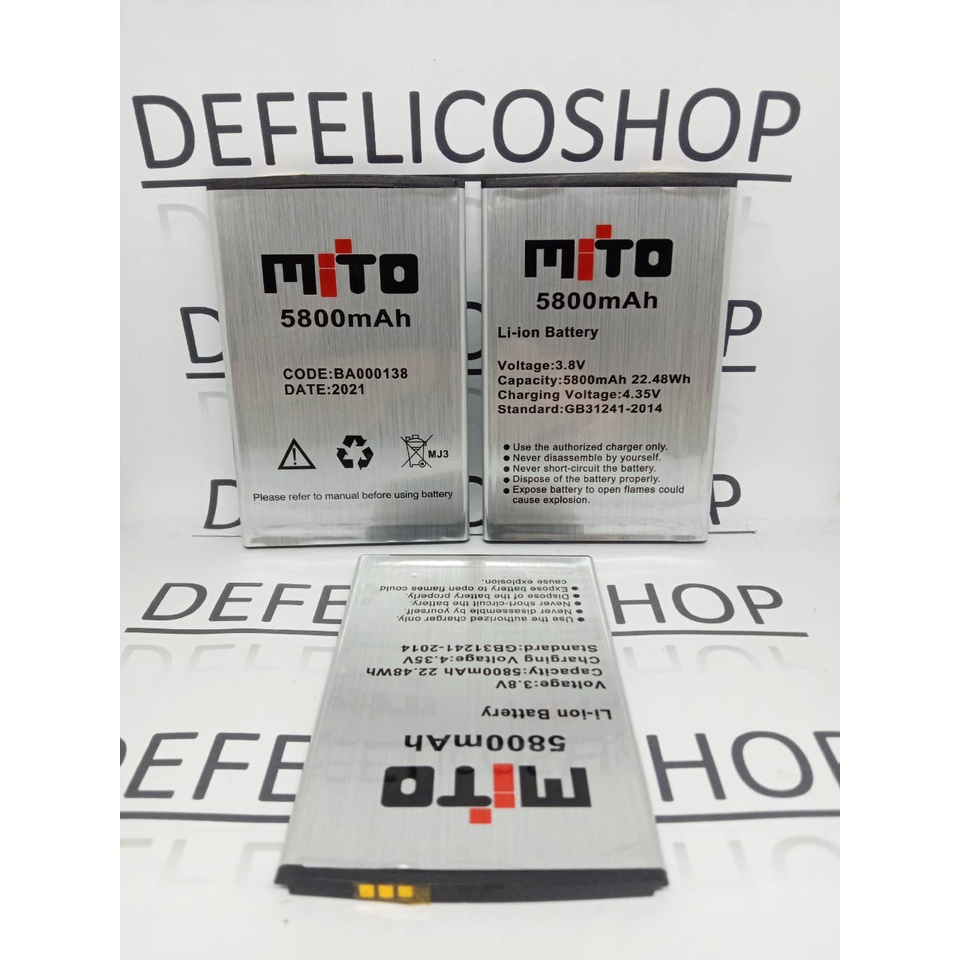 BATERAI HP MITO A21 FULL VIEW BA000138 ORI Original Batrai Batre HP