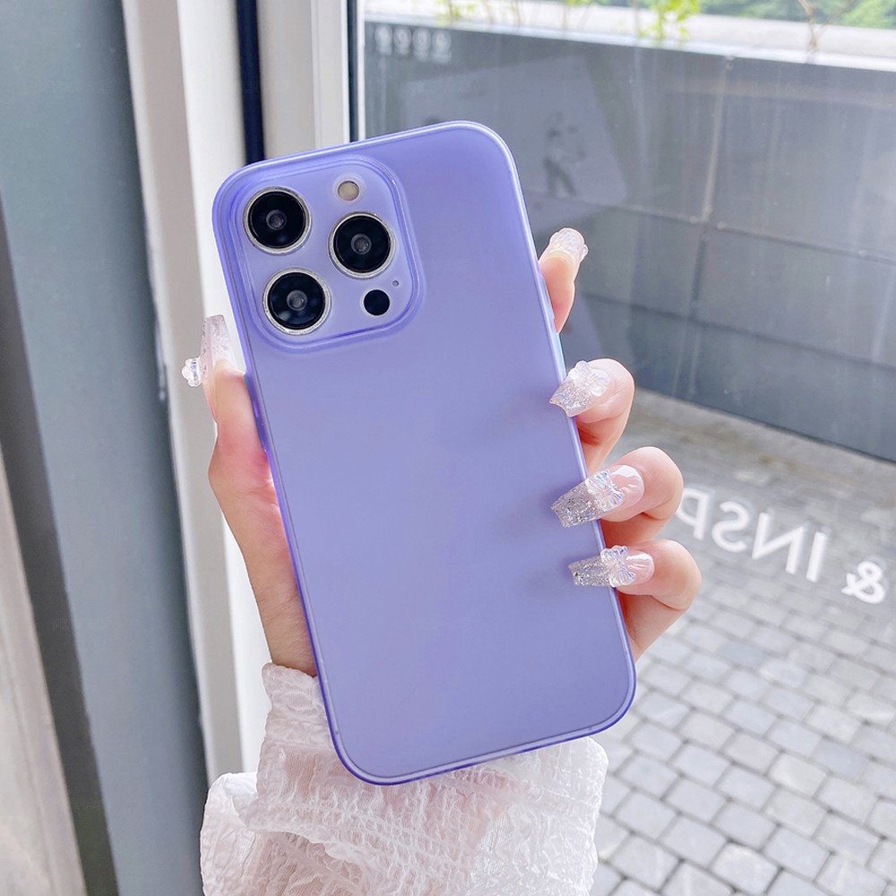 IPHONE Casing Handphone Inovatif, Modis, Sederhana, Sangat Tipis Dan Transparan Untuk Iphone14 13 12 11 Pro Max X XS Max Xr7 8 Plus Shockproof Penutup Belakang