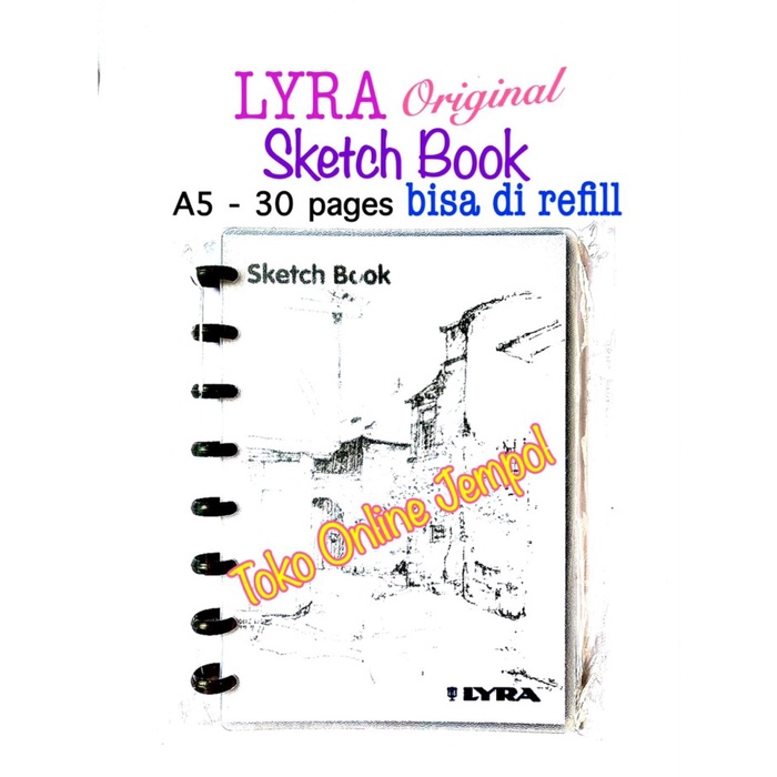 

ATK0665LR A5 Sketch Book Lyra 9210250 bisa di refill buku sketsa gamba