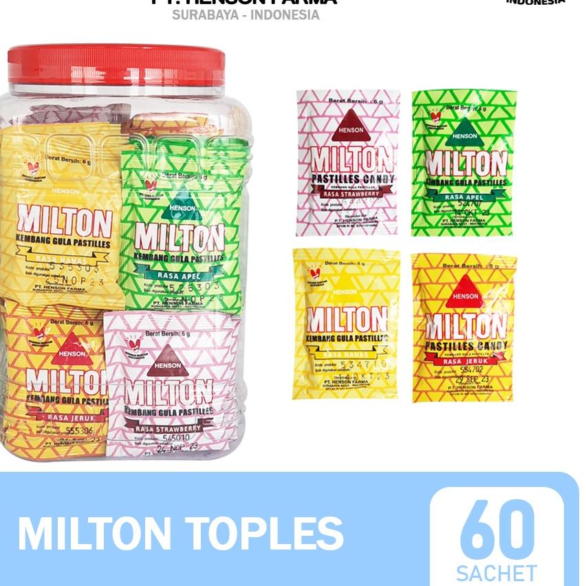 

✫ Milton Pastilles Toples Isi 60 Sachet ✬