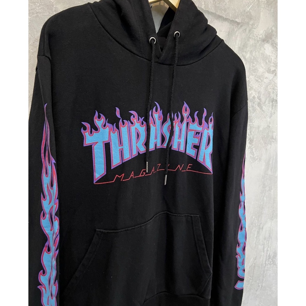 JAKET SWEATER HOODIE THRASHER FULL TAG&amp;LABEL