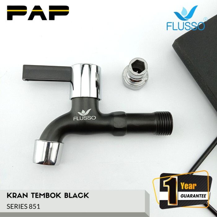 ~~~~~] Kran Air Kran Tembok Kran Taman Stainless Flusso Black 851