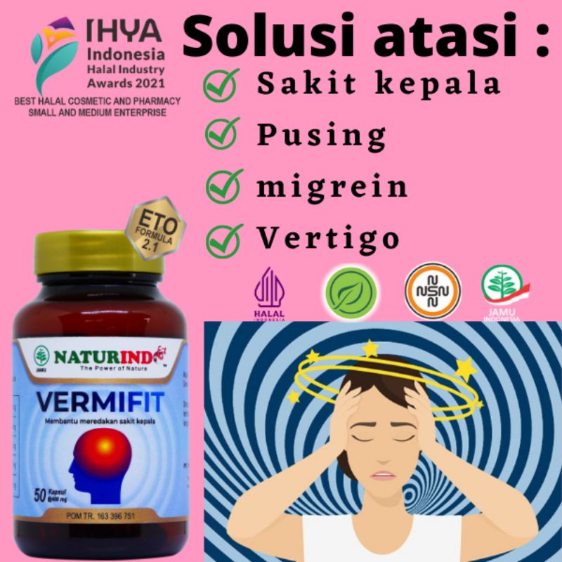 Jamu Vertigo Sakit Kepala Pusing Obat Herbal Sakit Kepala Obat Herbal Vertigo Pusing Kepala Vermifit
