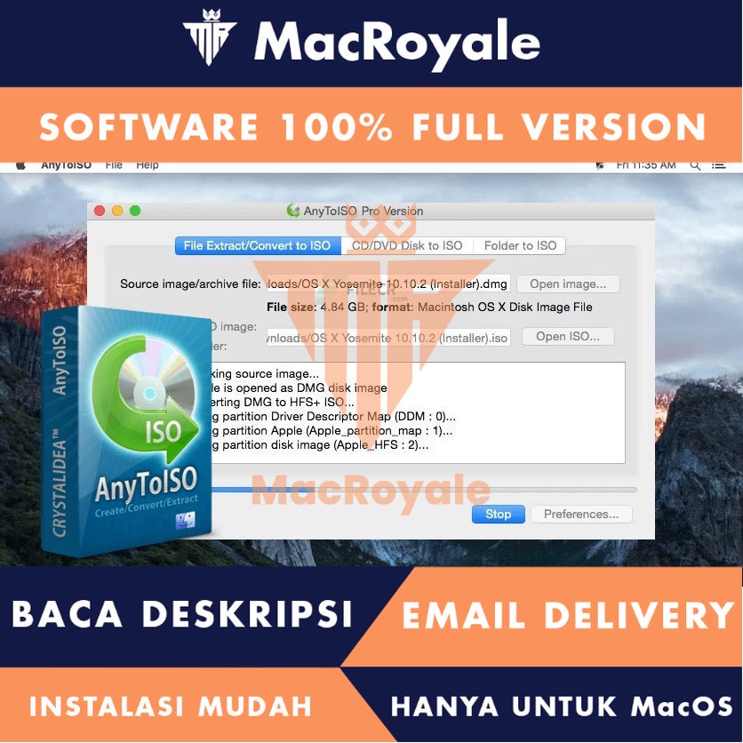 [MacOS] AnyToISO Pro Full Version Lifetime Full Garansi