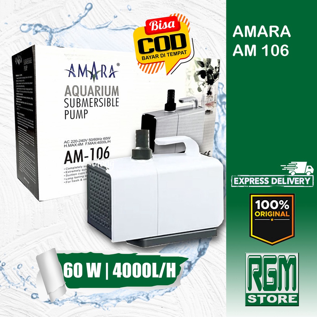 Amara AM 106 AM106 Mesin Pompa Power Head filter aquarium kolam ikan