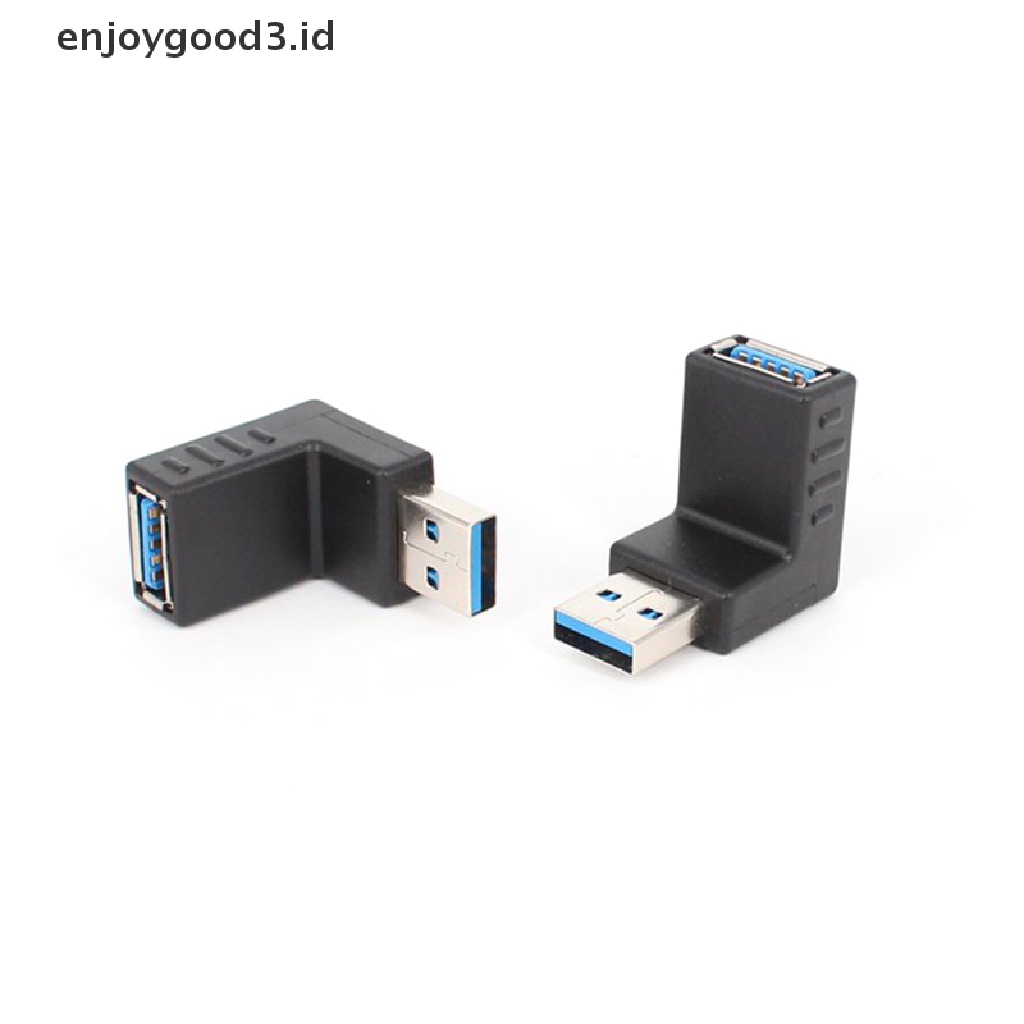 【 Rready Stock 】 USB 3.0 Adapter Left / Up / Down / Right Angle 90 Degree Extension Cable Usb Male To Usb Female Adapter Cord USB Cables Extension Adapter （ ID ）