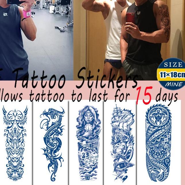 ➳ 【MINE】 tato temporer tahan lama 15 hari tato temporer anti air ❈
