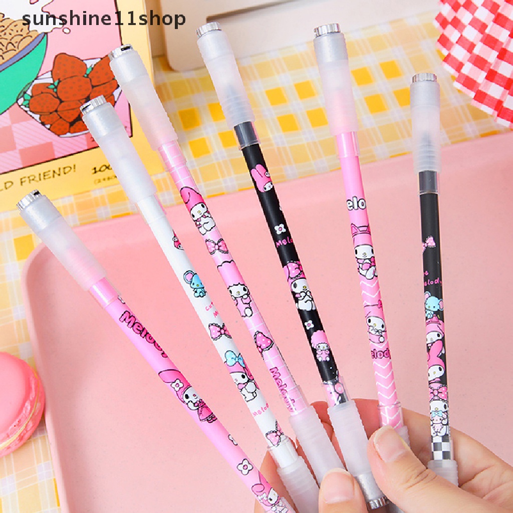 Sho Colorful Light Cool Rotag LED Flash Gel Pen Writable Special Rotary Pen Untuk Lomba Siswa Menghilangkan Stress Pen Gaming Spinning Pen N