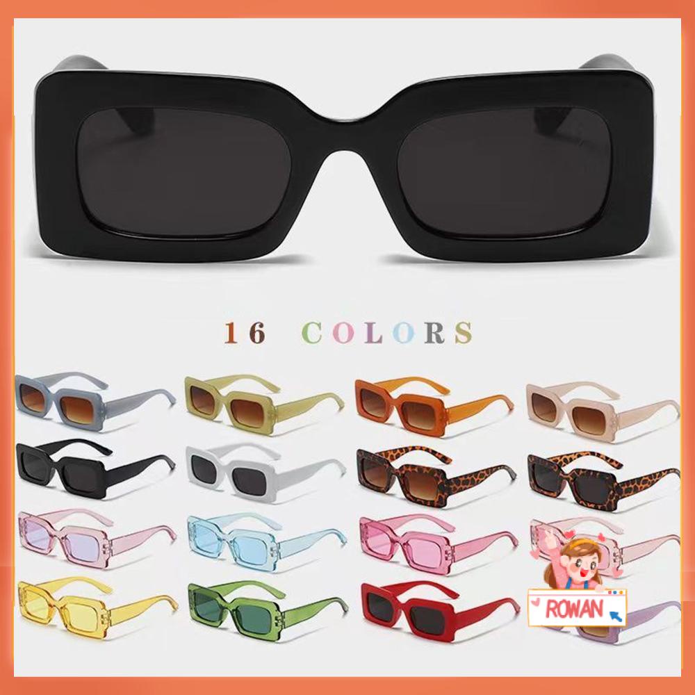 R-flower Y2K Kacamata Matahari Fashion Candy Color Retro Sunglasses Untuk Wanita Pria