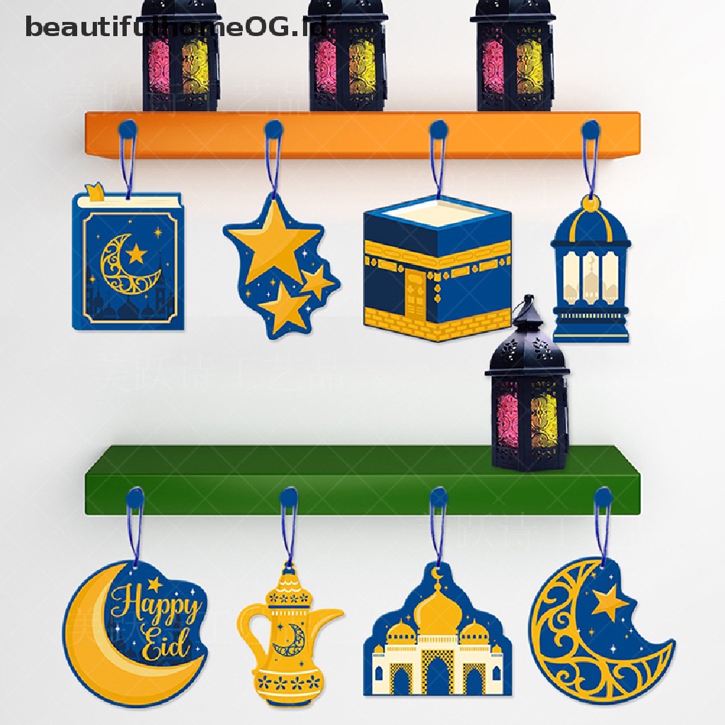 // Beautifulhomeog.id// 10Pcs Tag Hiasan Gantung Eid Mubarak Ramadangantungan Hiasan Ramadhan **