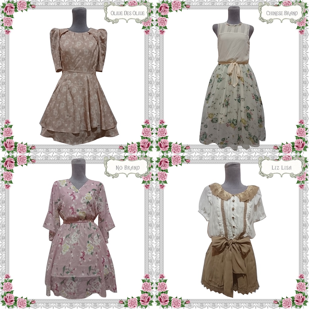 READY 140_DRESS KOREAN STYLE DAN JUMPSUIT KAWAII LIZ LISA, OLIVE DES OLIVE