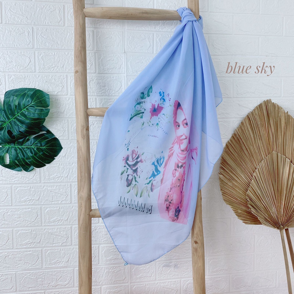 segiempat bella square pollycotton printing face bela hijab jilbab kerudung bela polycotton