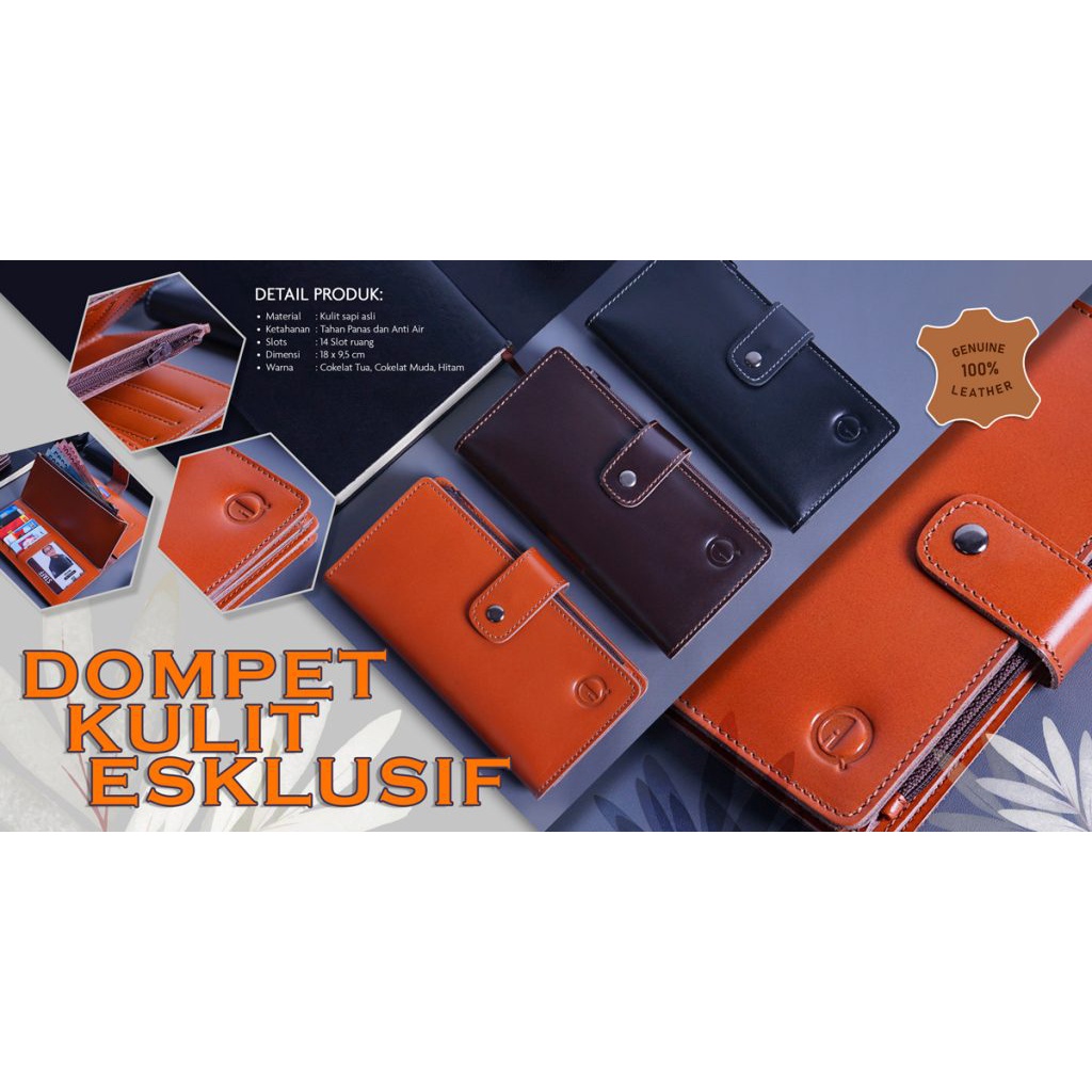 DOMPET KULIT EKSLUSIF BAHAN KULIT SAPI ASLI F017